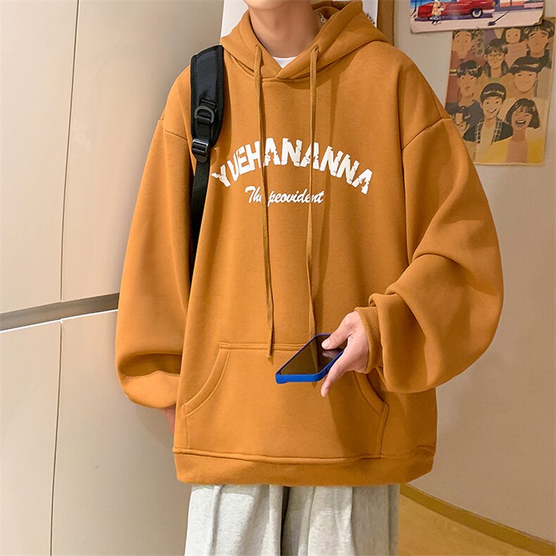 抖音供货、复合360克现货字母印花连帽卫衣宽松D223A-WY224-P50,男装卫衣,电商019-1