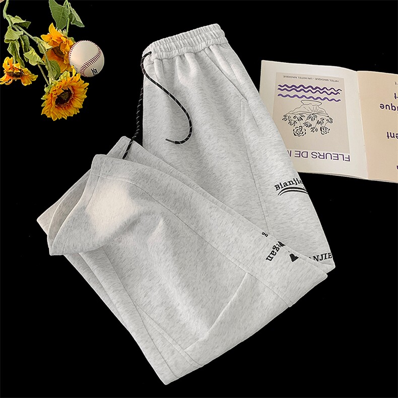 现货主推秋冬卫裤港风新款字母宽松休闲X416B-1-KL919-P55控88,男装休闲裤,星座416B-1