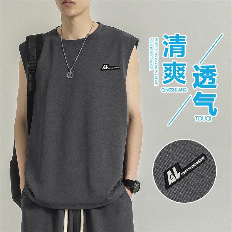 清爽百搭透气宽松时尚舒适无袖短袖 TT381特批-34图片