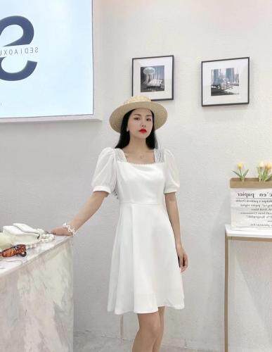 肩带珍珠连衣裙,女装连衣裙,艾丽贝儿