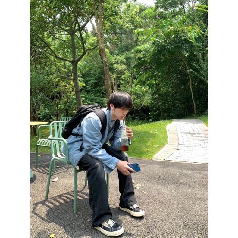 【有货】冰川蓝立领外套男高级感痞帅春秋工装夹克JK7703LL-特P65,男装夹克,星座1007（原301D）