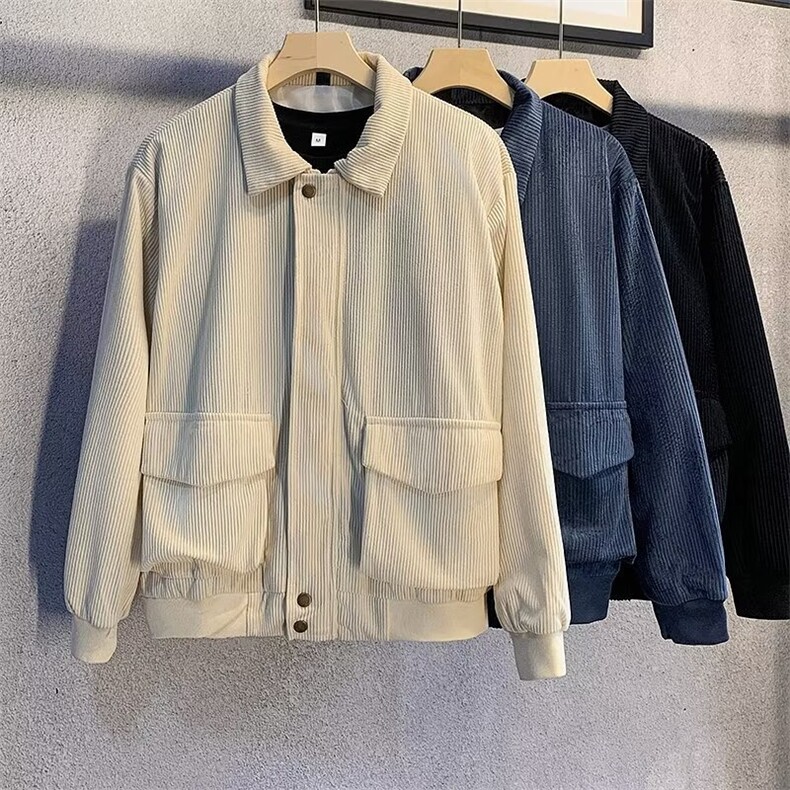 1506-1/GH020/P55麂皮绒夹克男士春秋季复古潮牌宽松休闲图片