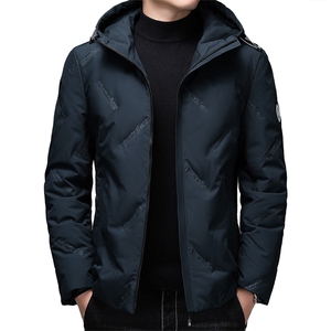冬季新款中年纯色连帽羽绒服爸爸装加厚保暖男装DFLDY3005-P240图片