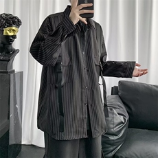 条纹衬衫男韩版潮流高街帅个性2023春秋新款ins宽松外套CY027-P36，男装衬衫，星座412-2