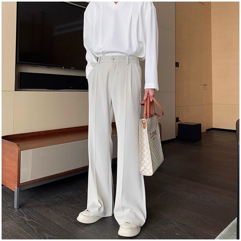 现货（量大价优)~秋季新款垂感显瘦西装休闲微喇长裤K06008P50，男装西裤，星座1004（原星座815-3）