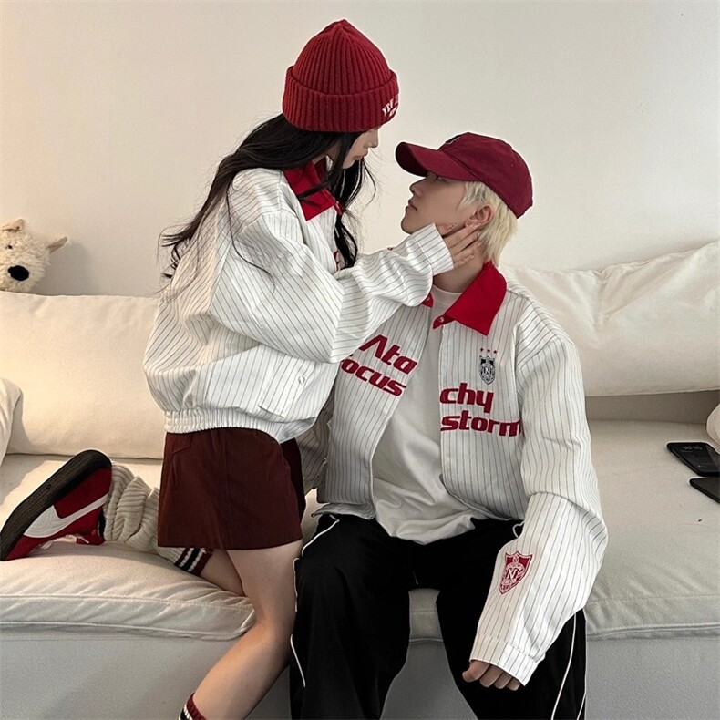 条纹夹克男女春秋cleanfit飞行服外套-610A-JK8566-特P65图片