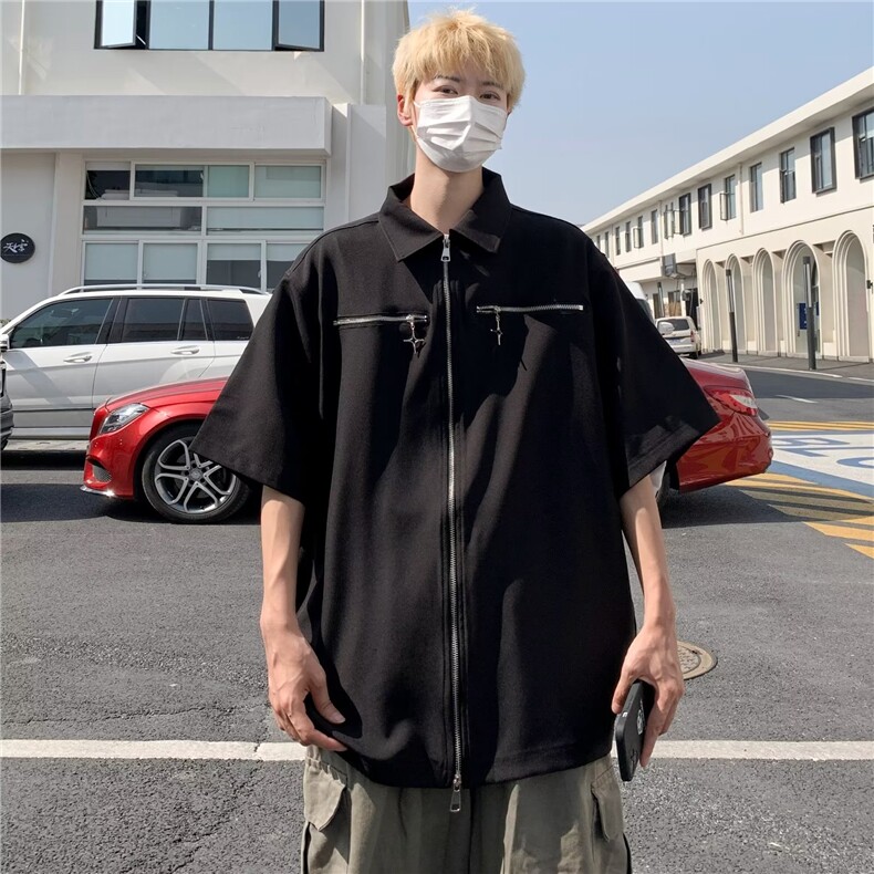慵懒夏季ins潮流日常标准新款潮青春流行男衬衫W1268P40,男装衬衫,星座1116-2