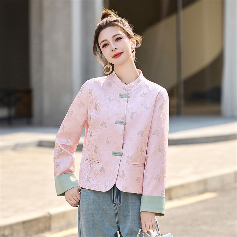 现货女士外套女2026新款春秋季高端品牌贵夫人时尚新中式洋气上衣,女装短外套,依如秀(原杭风阁)