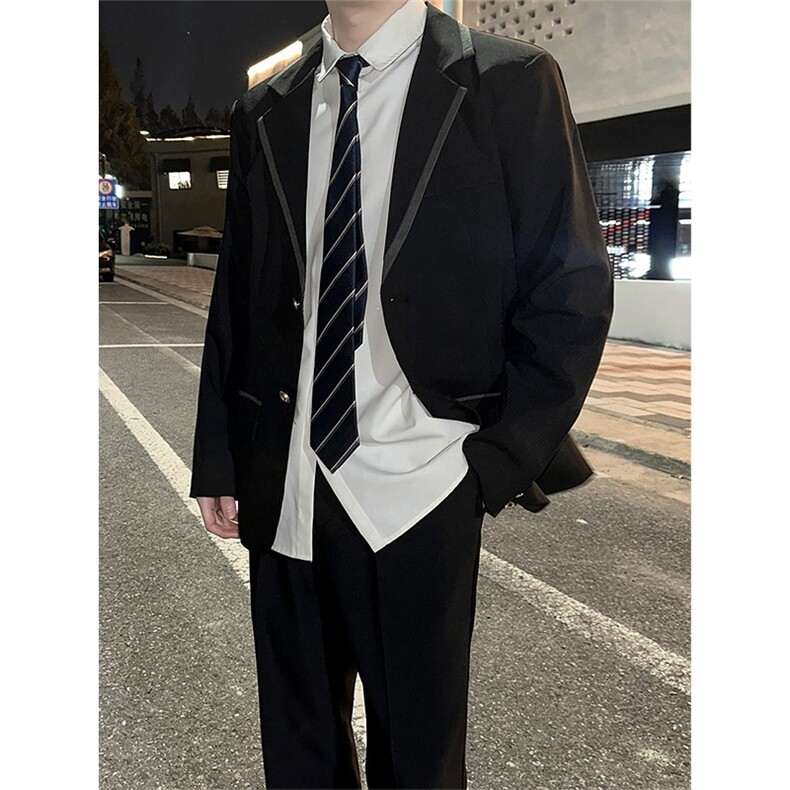 英伦风西装套装男潮流时尚潮流制服西服外套男JKW72图片