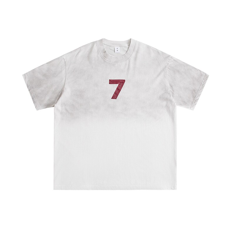 2025新款潮牌短袖宽松韩版字母印花扎染工艺T恤T8823/P5588，男装T恤，星座202-1