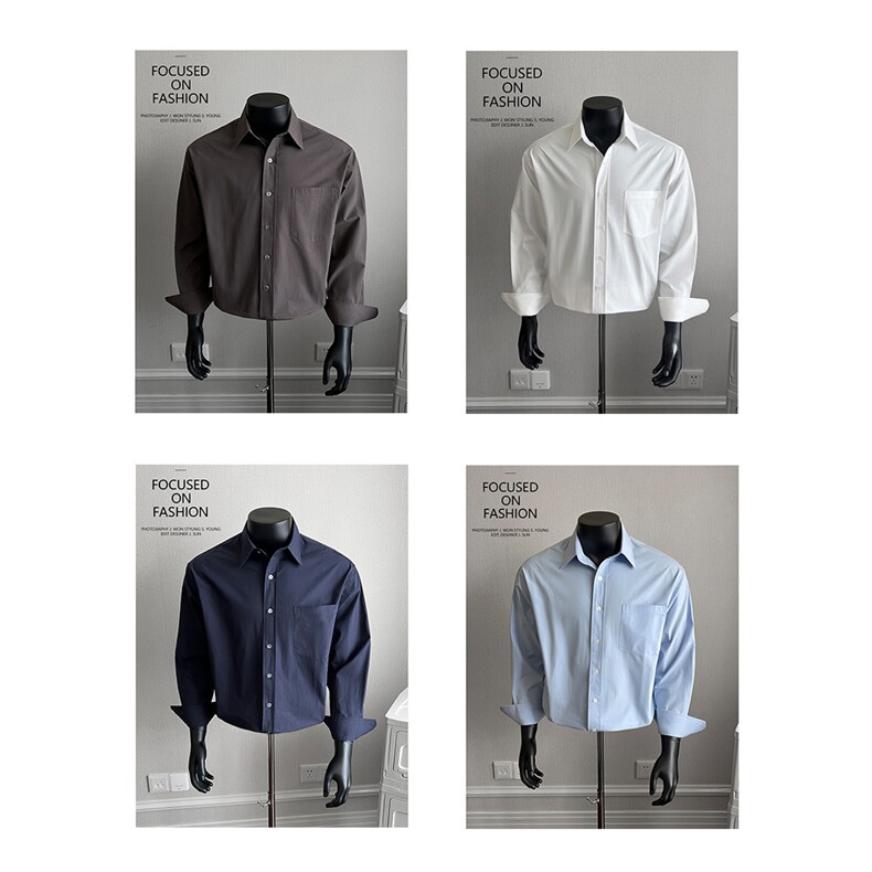 2026宽松休闲男士全棉长袖衬衫S142/P58控88，男装衬衫，电商A242