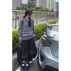MMY416CC-特P60费尔岛针织开衫毛衣男女早秋提花polo上衣，男装针织衫/毛衣，星座1007（原301D）