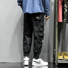 2021春秋季新款休闲裤男韩版宽松纯棉小脚裤九分裤工装裤DS885TP48，男装休闲裤，电商A102