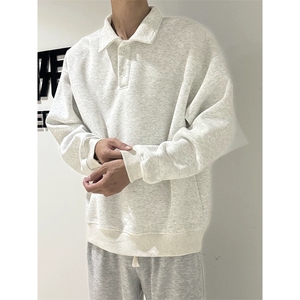 抖音得物高品质二开 25秋冬美式高街结构设计POLO翻领卫衣外套W77图片