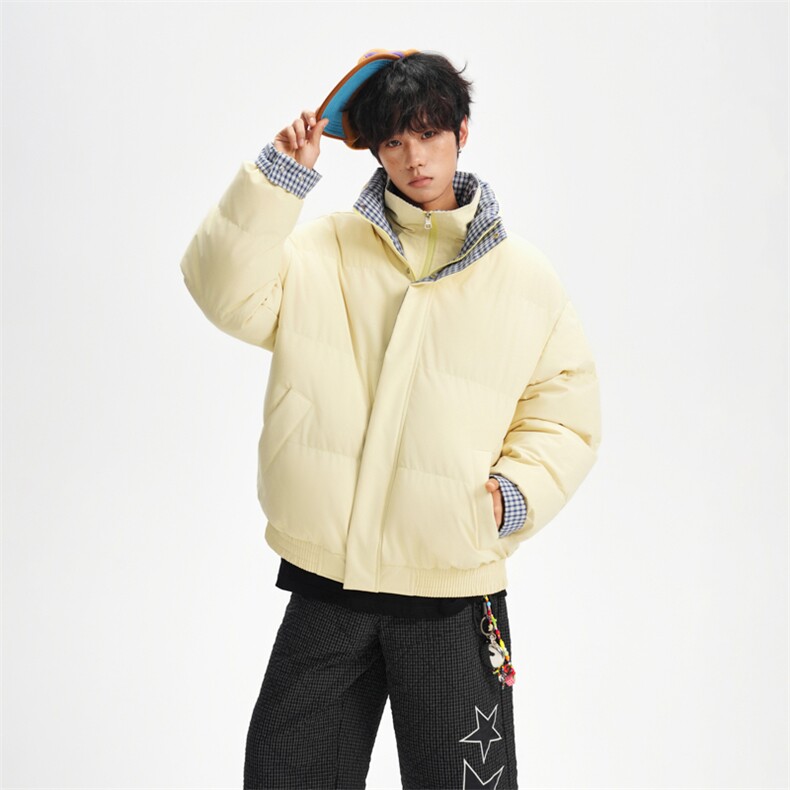 冬季新品得物美式潮流高品质格子加绒加厚棉衣外套棉服MY5566-P88,男装棉衣,星座610B-1