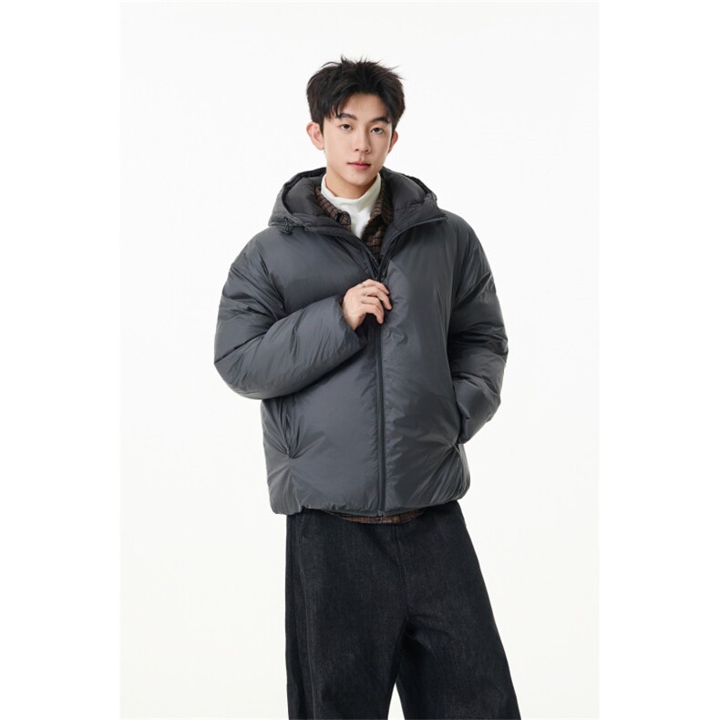 90%绒新标有报连帽韩版宽松羽绒服外套Y995/P350现货,男装羽绒服,星座202