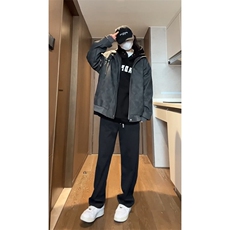 （量大差价足）春秋款复古PU皮夹克磨砂质感外套DY2313-P95，男装夹克，星座1213