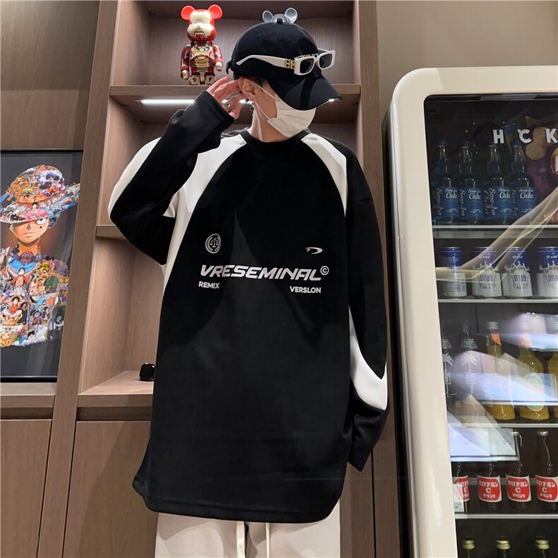 美式拼接撞色圆领卫衣秋款长袖212-2-DY110-特P45,男装卫衣,星座808A-1