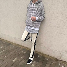 满印字母连帽卫衣美式宽松高街ing外套男女款帽衫情侣款，女装短外套，星座506A