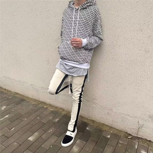 满印字母连帽卫衣美式宽松高街ing外套男女款帽衫情侣款图片