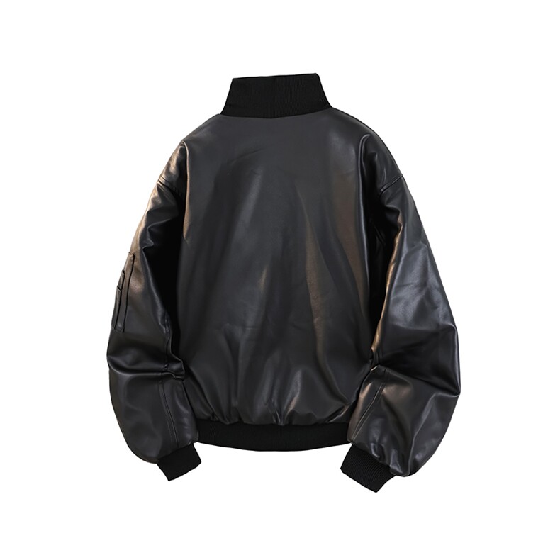 立领加厚加绒皮棉衣男机车皮棉服男保暖座山雕MY1712-P148,男装棉衣,电商D206-1