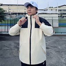 Y009拼接撞色连帽男女休闲大码团队冲锋衣户外旅游运动薄夹克潮男，男装夹克，星座115A-3