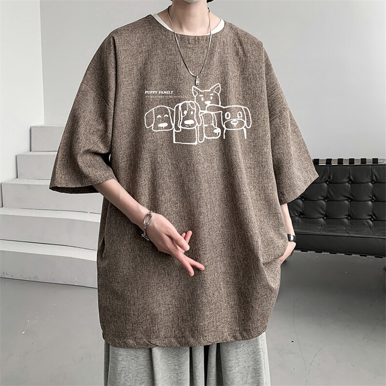 风复古亚麻短袖男棉麻t恤男半袖ZT71404-P35,男装T恤,电商A040