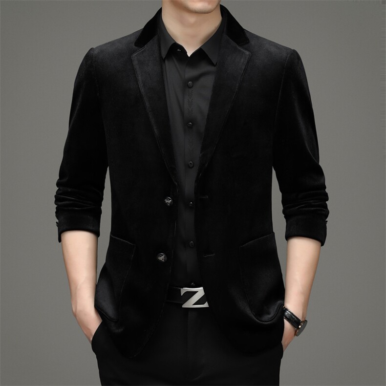2023新款男士秋季休闲中年男款外套爸爸装西服上衣HM8311-P200,男装西服,电商B212（原钱塘6029）