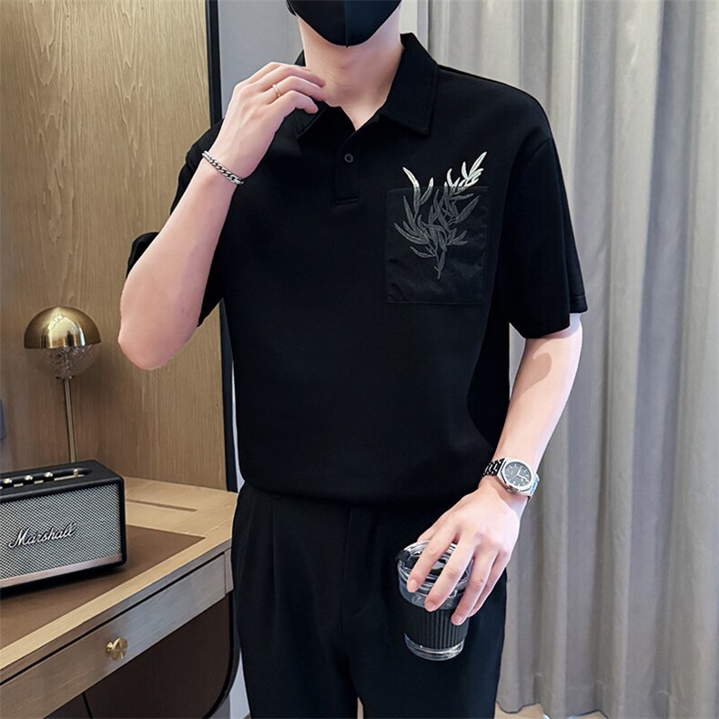 夏男翻领POLO衫拼色男休闲宽松休闲衬衣小伙A236-82563-P60,男装Polo衫,电商A236