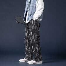 现货！痞帅ins潮流裤子个性破洞宽松休闲裤K6986-P55控78，男装休闲裤，电商A042