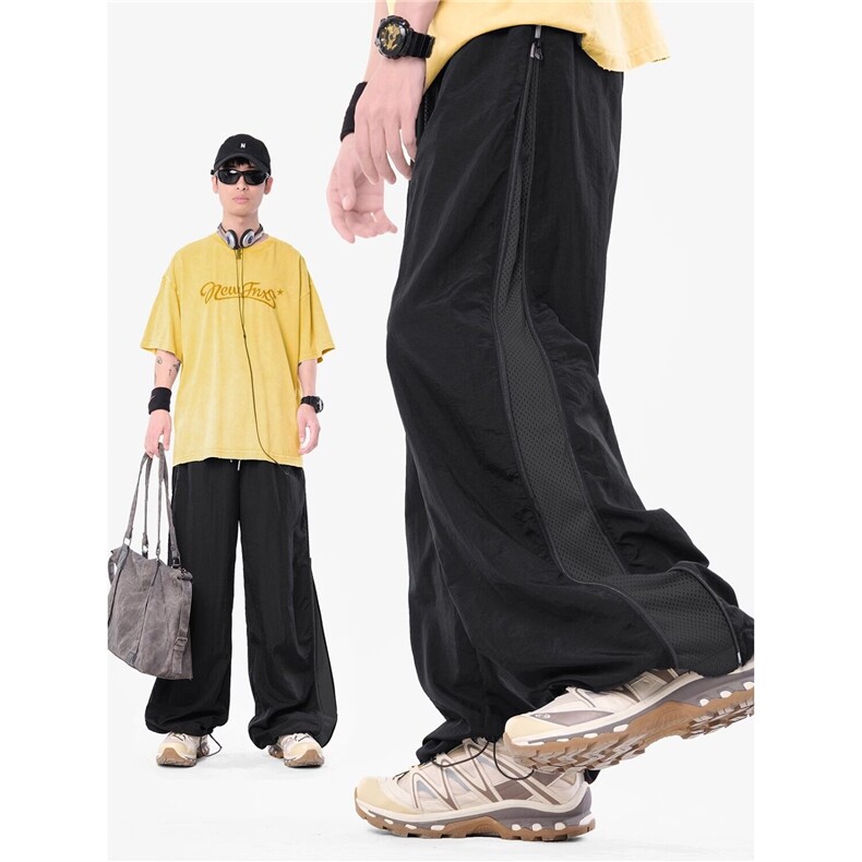 B895复古防晒薄款休闲裤男女可束脚透气直筒户外登山防蚊百搭长裤，男装防晒衣，星座308A-1（原309B-1）