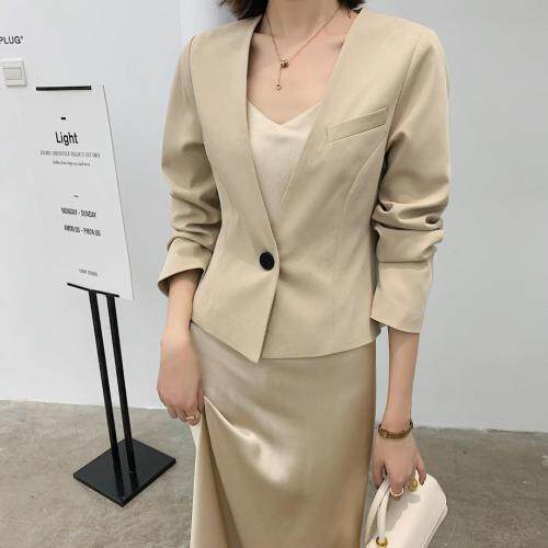 春季短款西装,女装西装,蓝衣可