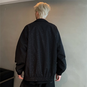 美式双面满天星冲锋衣运动春秋新款情侣男女立领夹克JK105-P115图片