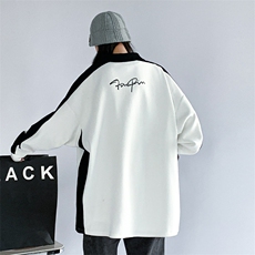 2024春季新款中性风大码发泡印花长袖POLO衫M-5XHT23018-P50，男装Polo衫，电商A022