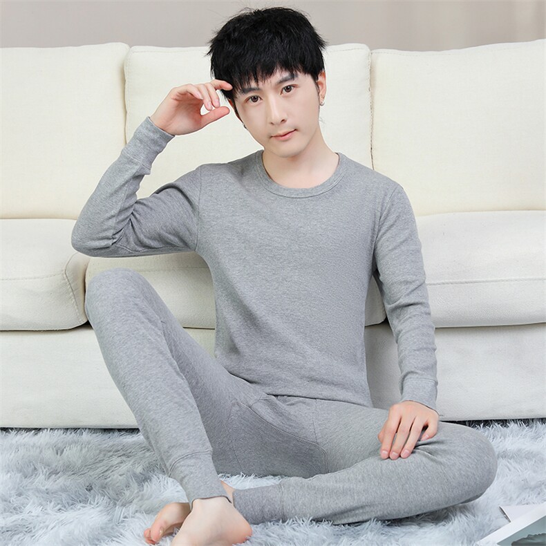 保暖内衣男士秋衣秋裤纯棉纯色棉毛衫全棉保暖套装TZ3203-40,男装棉衣,星座310B-3