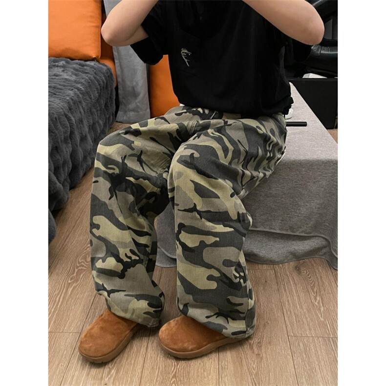 【网图有货】迷彩工装裤阔腿美式复古hiphop裤子高街8265LL-特P48,男装工装外套,星座1007（原301D）