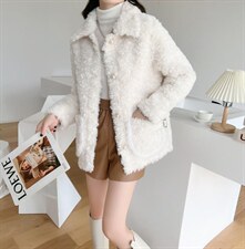 水貂拼皮毛一体外套，其它，有声有色