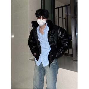 （自家图）棉衣男冬季新款宽松加厚ins潮纯色棉服MA118-P100图片