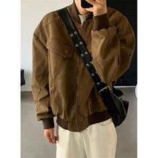 复古工装夹克男女春秋冬新款棒球服宽松痞帅外套JW25，男装夹克，星座1116A（原606A-3）