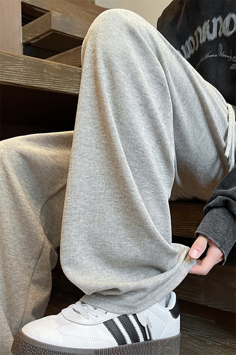 8XL-M特大码糯米裤男垂感直筒宽松休闲羊绒裤子K995P55控78,男装休闲裤,电商D206-1