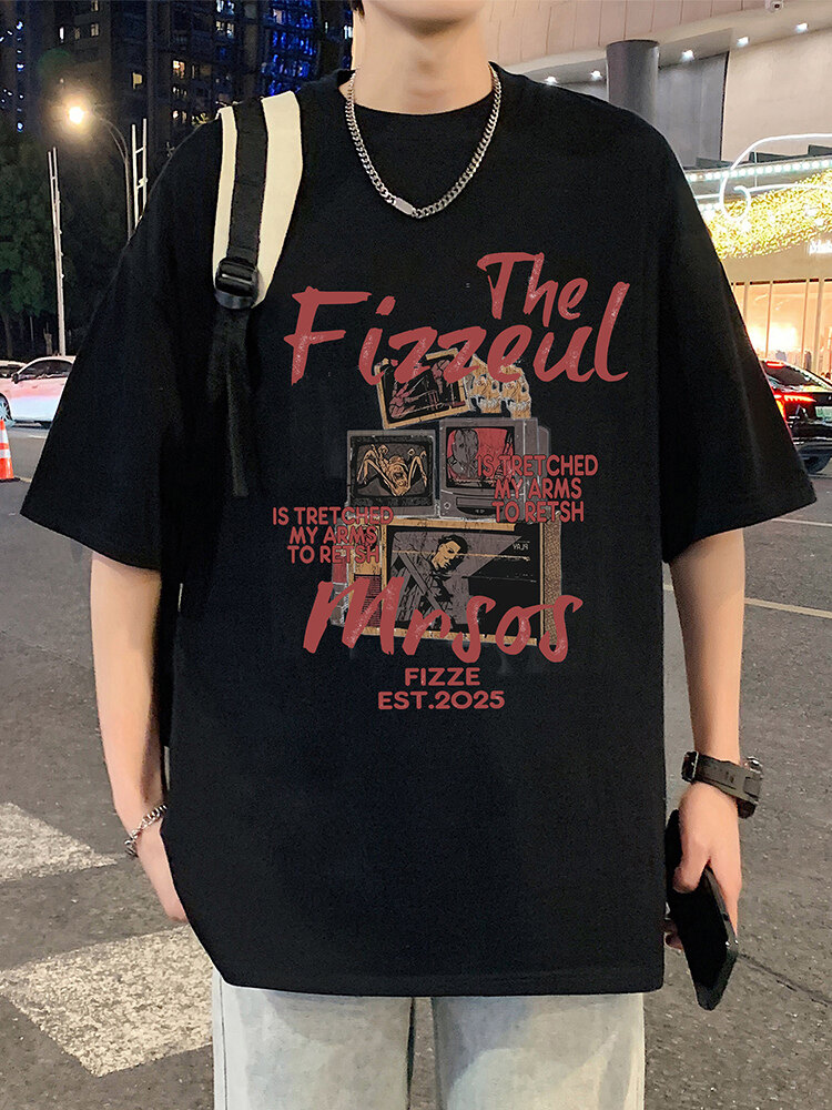 T795港风潮牌高街美式短袖T恤男夏季新款宽松半袖ins重磅纯棉体恤,男装T恤,星座304A-1