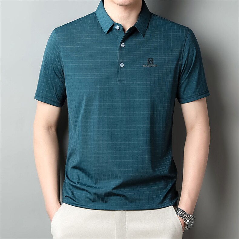 ZG1366男式2023年夏季新款T恤男短袖商务时尚休闲体恤男装P63,男装T恤,电商B360