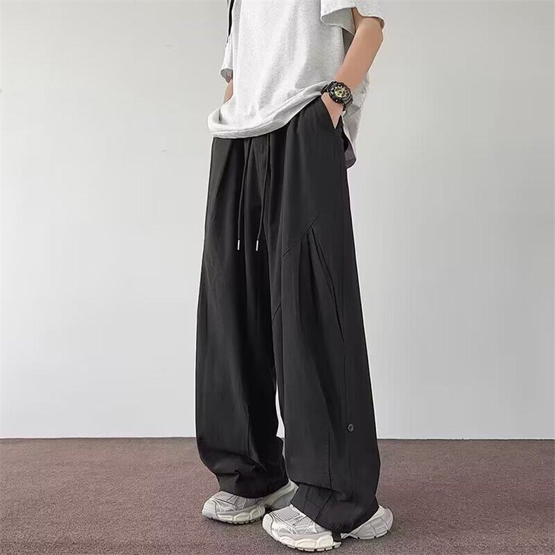 日系复古休闲裤男女生学院风宽松直筒阔腿裤工装长裤子K6094-P49,男装休闲裤,星座412-2