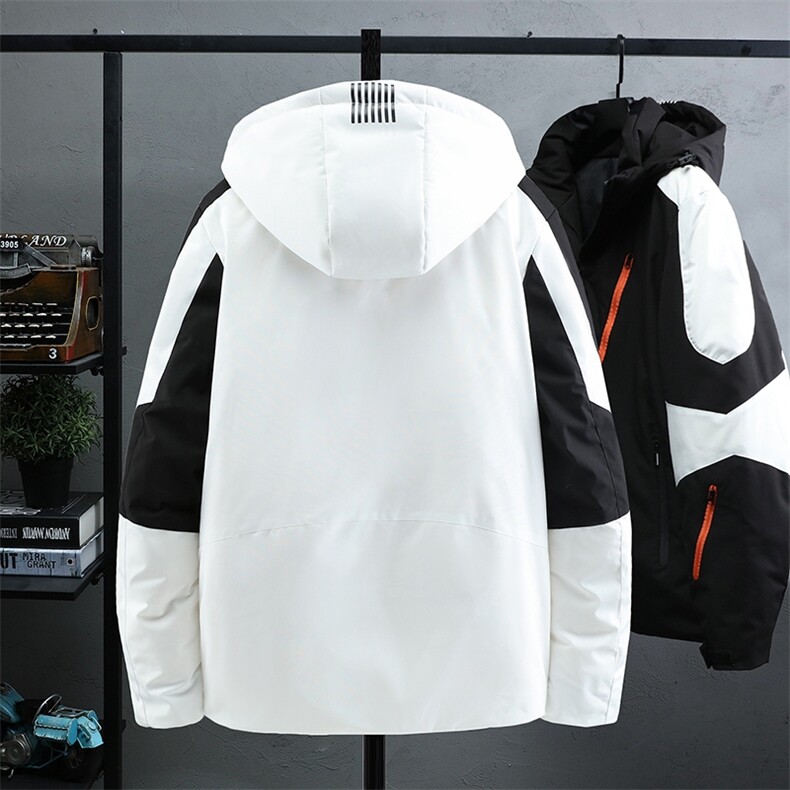 2022冬季羽绒服男士短款拼接色白鸭绒连帽外套男装-R5096-P75,男装羽绒服,星座1105-1