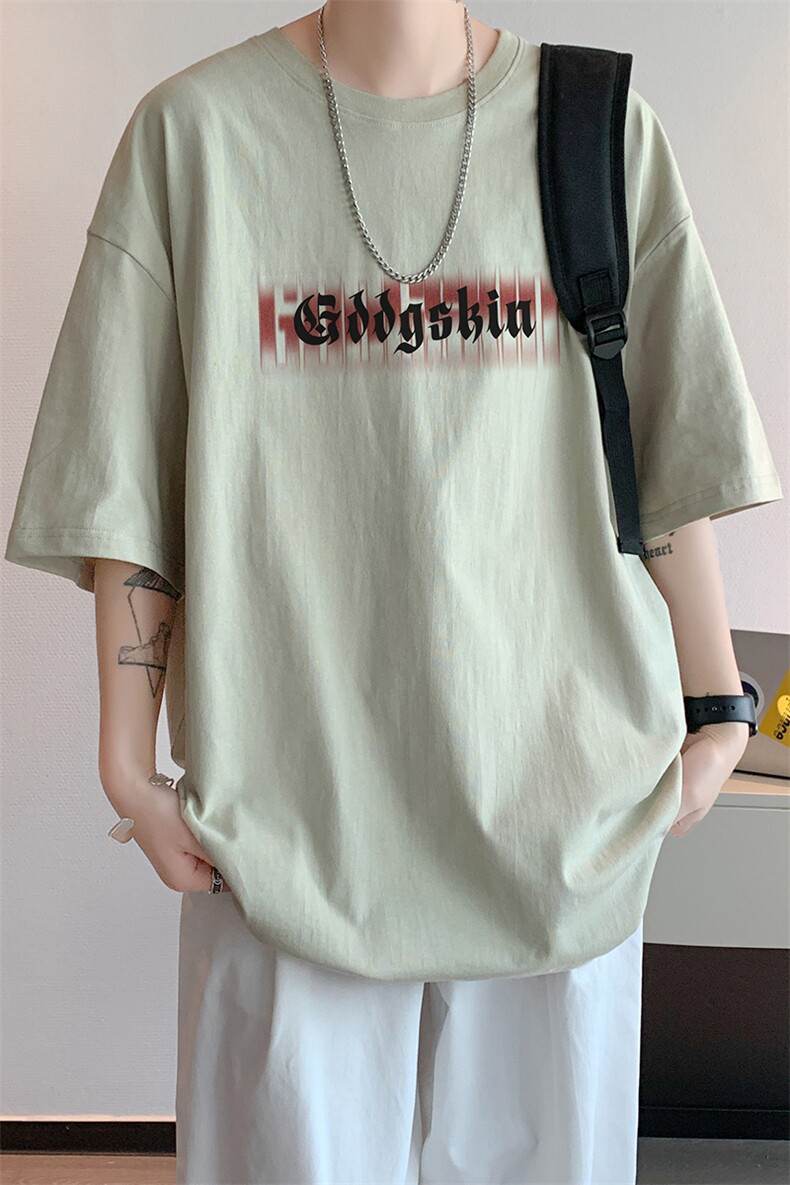 已注册/夏季新款内景纯棉大码短袖T恤男青年宽松体恤潮DT9657/P25,男装T恤,电商B316