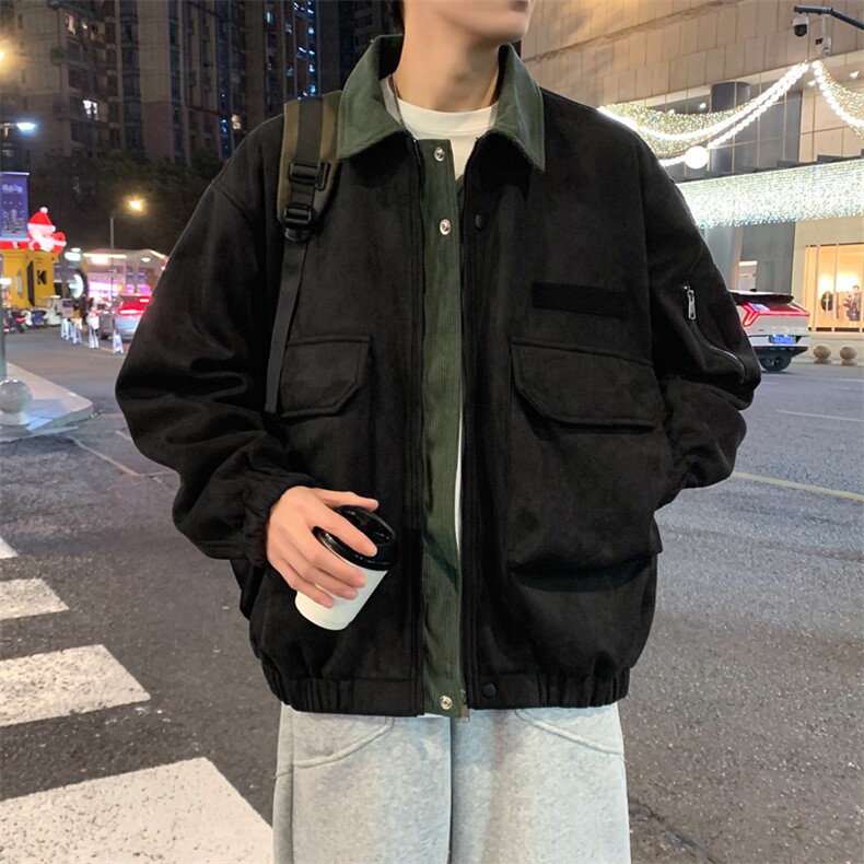 2026春款老钱风高品质麂皮绒猎装男夹克DSA157B-J2656-特P75,男装夹克,电商A157B