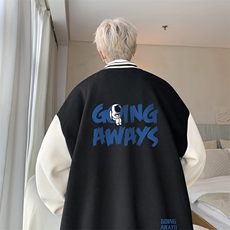 摇粒绒棒球服男大码开衫卫衣男夹克BF86230-P65，男装夹克，电商A040