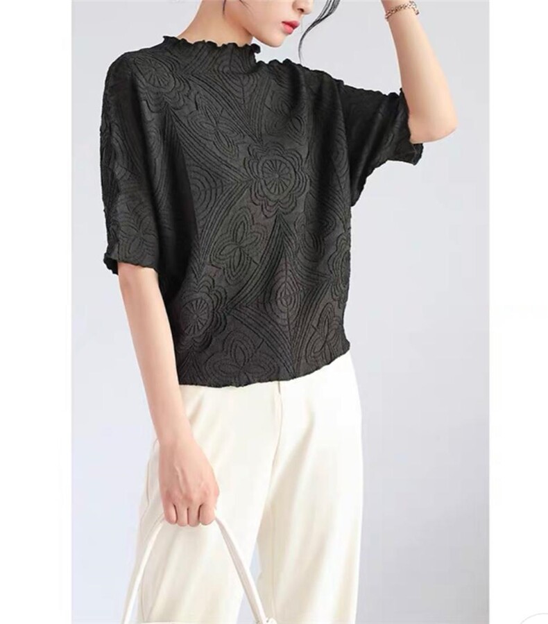 满身刺绣上衣压褶魔术上衣，其它，理想花缘