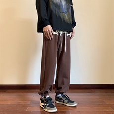 春秋美式字母印花束脚卫裤50棉现货XZ604-KP80-P55控68，男装休闲裤，星座604