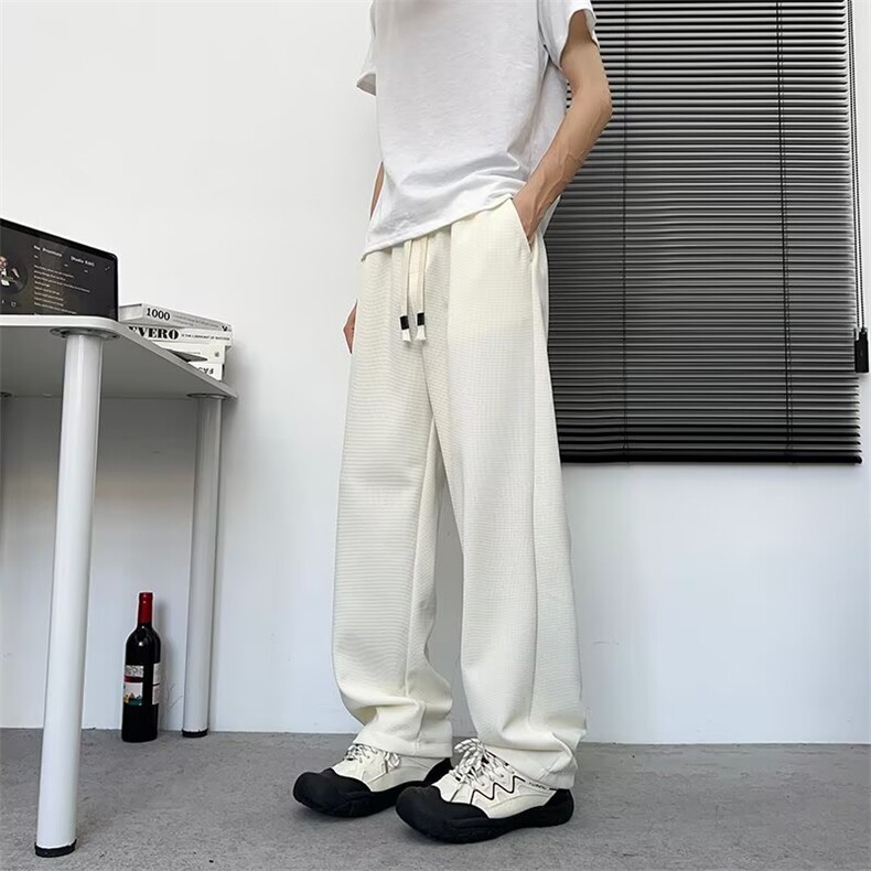 男款2026新款春秋潮流ins直筒休闲裤男士宽松百搭阔腿裤1239 P36图片